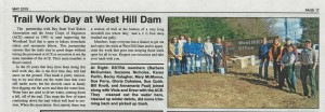 May 2015Uxbridge Times West Hill Dam Trail Work Day Article